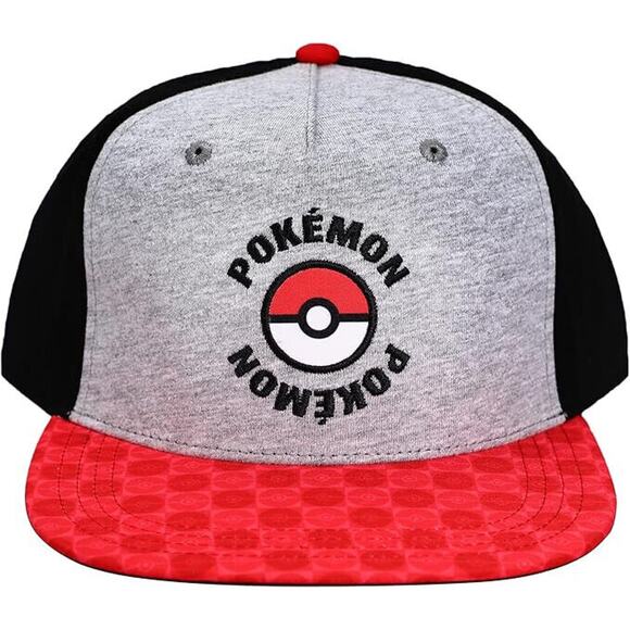 Pokemon Pokeball Snapback Adjustable Baseball Cap Hat Youth Size - Picture 1 of 5
